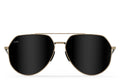 Tangle Free Aviator Hex - Black Gold Polarized